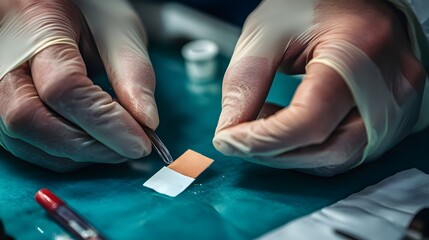 Obraz premium Surgeon s Hands Performing Delicate Medical Procedure with Precision and Care