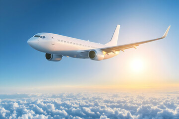 Obraz premium Airplane in Flight 3D Illustration