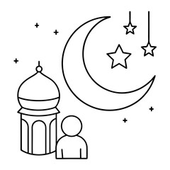 Obraz premium Ramadan Kareem illustration vector art