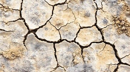 Fototapeta premium Cracked Dry Earth Texture Reflecting Climate Change and Global Warming Environmental Issues