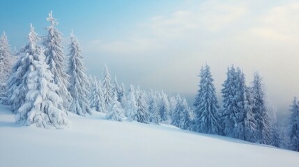 Fototapeta premium Beautiful winter landscape