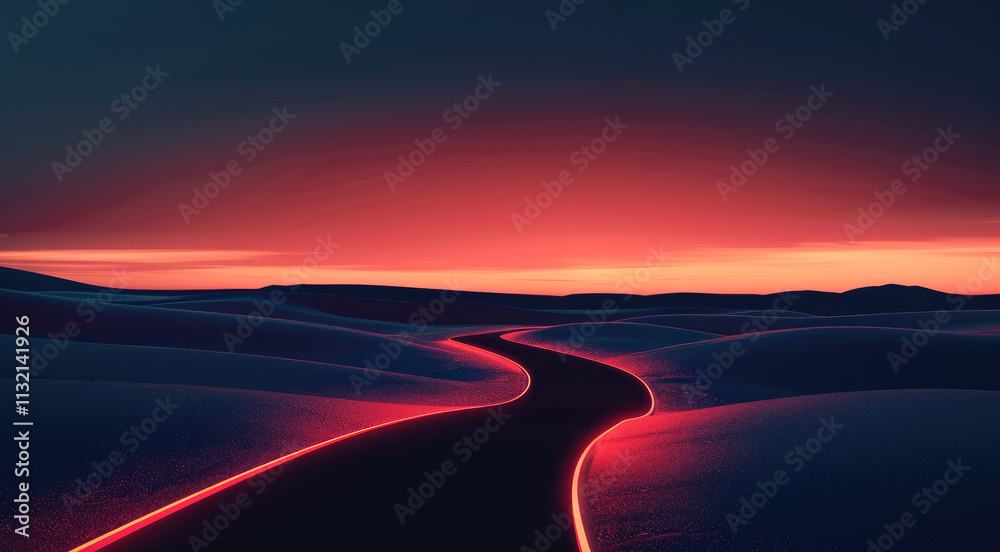 Poster a sleek, minimalistic automotive-themed background featuring a softly illuminated road fading into a