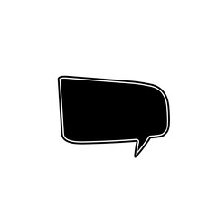 Naklejka premium black speech bubble icon