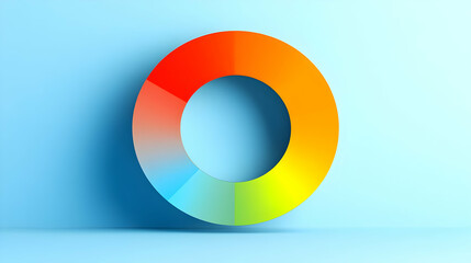 Colorful Abstract 3D Ring Background