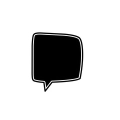 Fototapeta premium black speech bubble icon