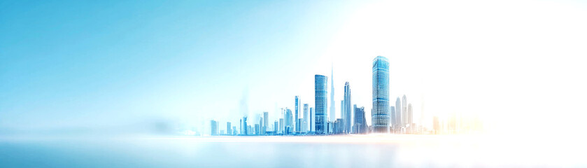 Fototapeta premium Future growth start visionary urban development in 2025 futuristic cityscape innovative architecture bright environment aerial viewpoint