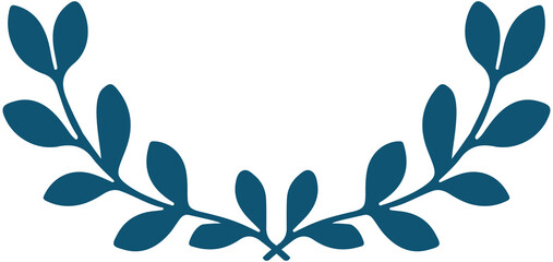 Fototapeta premium Circular laurel foliate icon 
