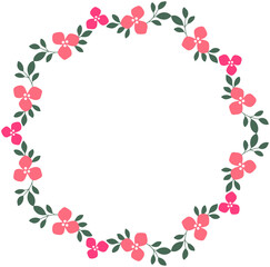 Obraz premium Cute Round Flower Frame 