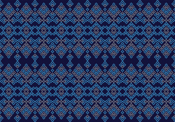 Seamless floral leaf vector pattern design with geometric pixels.