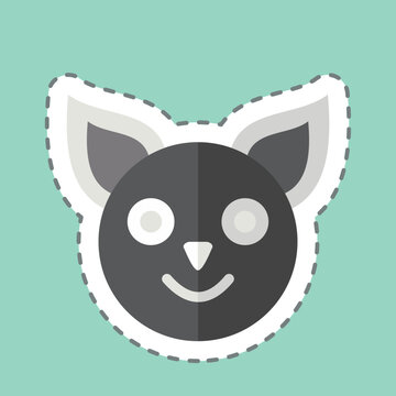 recommend clip art: Sticker line cut Quoll. related to Animals symbol. simple design editable