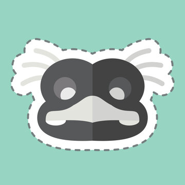 recommend clip art: Sticker line cut Ostrich. related to Animals symbol. simple design editable
