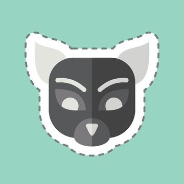 recommend clip art: Sticker line cut Numbat. related to Animals symbol. simple design editable