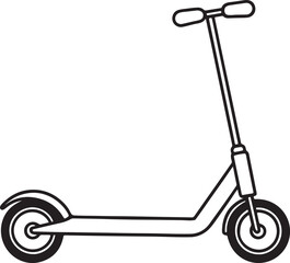 Retro silhouette vector illustration of a child's toy bicycle, tricycle, and scooter with wheels for fun transport