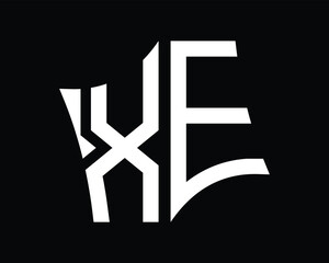 Fototapeta premium XE letter logo design vector art