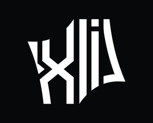 XI letter logo design vector art
