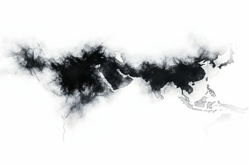Obraz premium Abstract Asia Map Illustration