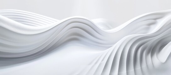 Obraz premium Abstract White Fabric Waves