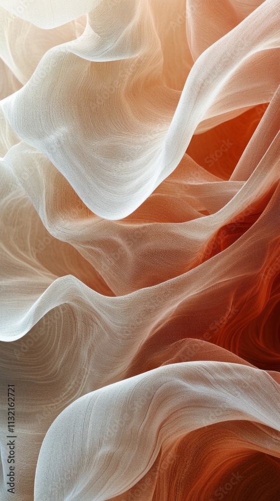 Poster flowing layers of sandstone showcase a dance of soft hues and intricate textures, inviting viewers t