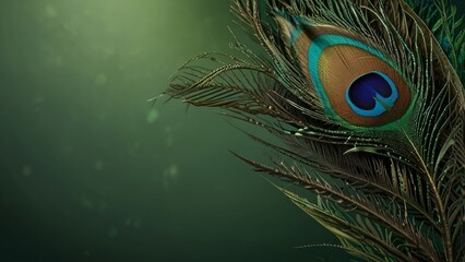 peacock feather close up