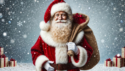 santa claus with gifts