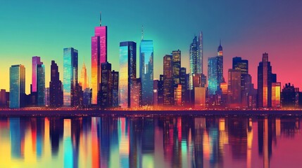 Obraz premium urban skyline