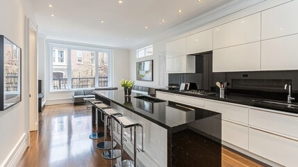 Modern Kitchen Design With Island And Granite Countertops