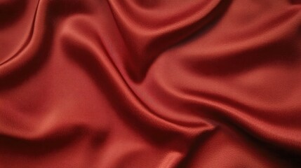 Luxurious Red Silk Satin Fabric with Smooth Texture Ideal for Fashion and Textile Backgrounds in Photography and Design Projects