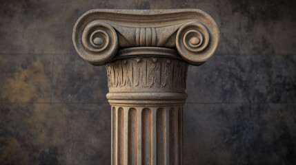 Illustration of classical Greek or Roman Ionic column