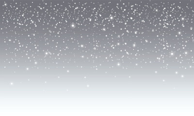 Glittering snowflakes in the air. transparent background. Overlay effect, Winter ambiance. vector illustration