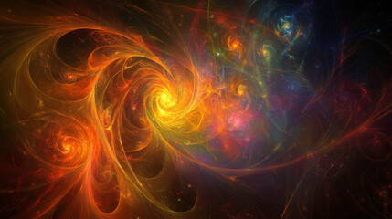 An illustration of a beautiful conceptual abstract rainbow background