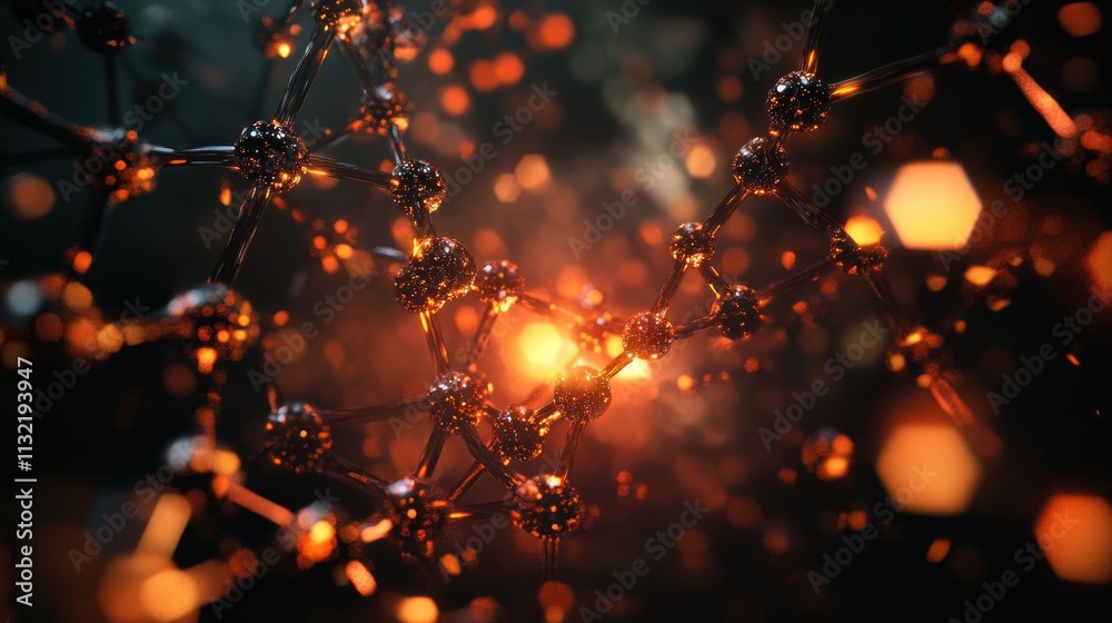 Poster Molecular Structure Illuminated Abstract Representation