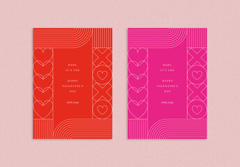 Minimal Valentine’s Day Card Layouts