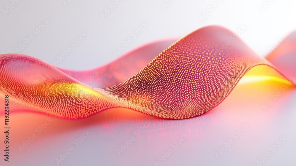 Poster abstract orange and pink wave pattern design