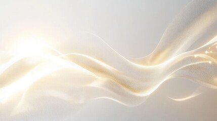 Fototapeta premium Abstract Golden Wave Particle Flow Design