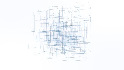 High-tech visualization of a digital grid with intersecting glowing lines