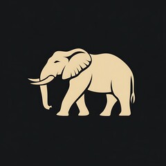 Obraz premium Sleek and Minimalist Elephant Logo Design for Modern Branding Applications and Creative Projects
