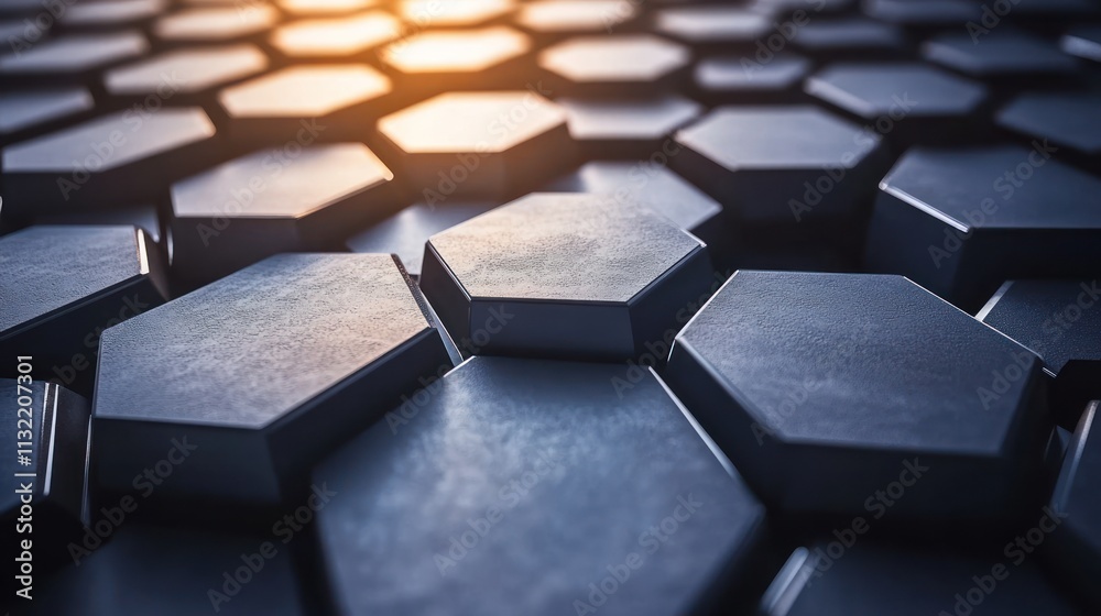 Poster Abstract Hexagon Pattern Background Design