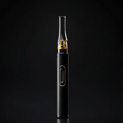 Stylish Black Vaporizer with Gold Accents