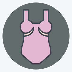 Fototapeta premium Icon Swimsuit. related to Fashion symbol. color mate style. simple design editable