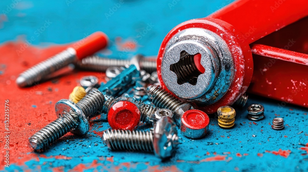 Aufkleber Sorting and organizing screws and fasteners in an industrial workspace a detailed overview of standard practices and techniques for efficient inventory management