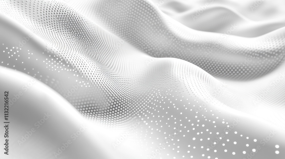 Aufkleber abstract white wave pattern dots design