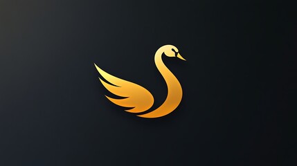 Fototapeta premium Abstract swan logo design with artistic and modern aesthetics image