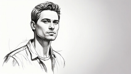 Obraz premium Artistic Sketch of a Man