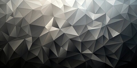 Obraz premium Abstract grayscale polygonal texture background with varying shades of gray