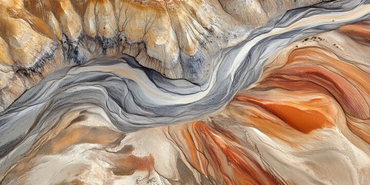 The essence of the wind captured in abstract photography showcases aerial views of desert landscapes. This abstract representation reflects the connection between naturalism and contemporary artistry.