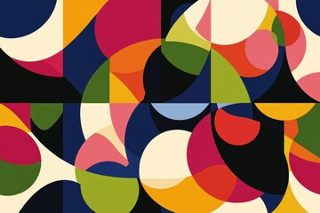 Obraz premium Colorful Geometric Abstract Design with Vivid Shapes