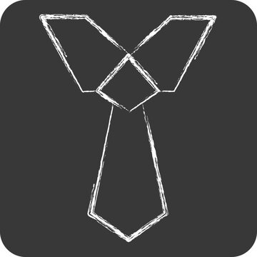 recommend clip art: Icon Tie. related to Fashion symbol. chalk Style. simple design editable