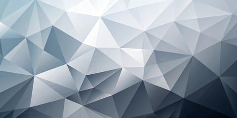 Obraz premium Abstract Geometric Low Polygonal Background with Gradients of Gray and White