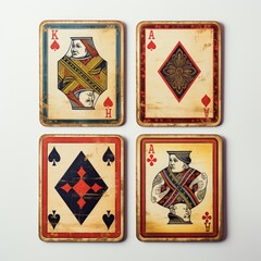 Minimalist Playing Card Poster in Flat Vector Style