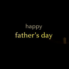 Obraz premium Happy Father's Day text illustration, Father's Day greeting card design